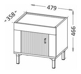 Noptieră Mossana MO11 (negru)