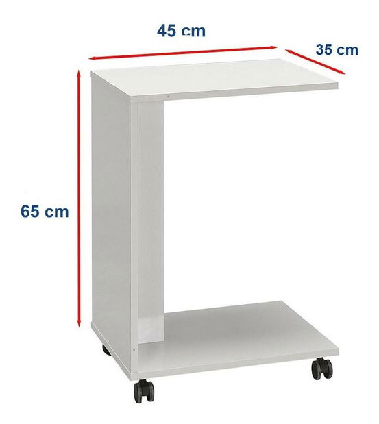 Príručný stolík Soleil (diamantová biela) 