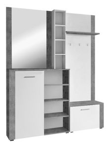 Set mobilier hol Fulgores (alb + beton)