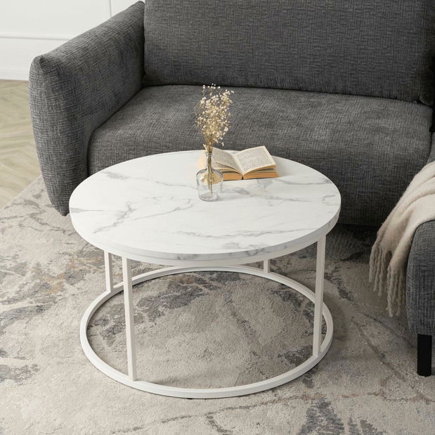 Stolić za kavu Aparentar Max (bijeli mramor) 