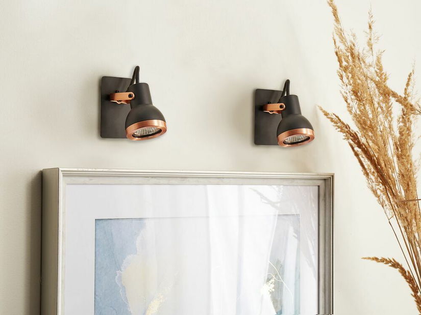 Set 2 buc iluminat de perete Braulio (negru)