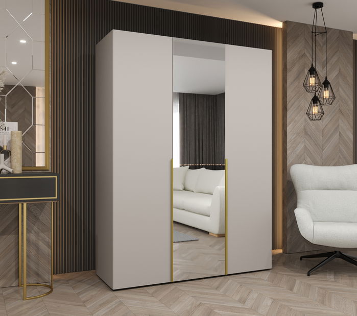 Ruhásszekrény 150 cm Alice 2 (kasmír + arany)