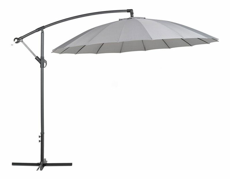 Záhradný slnečník 268 cm CALISA II (polyester) (tmavosivá)