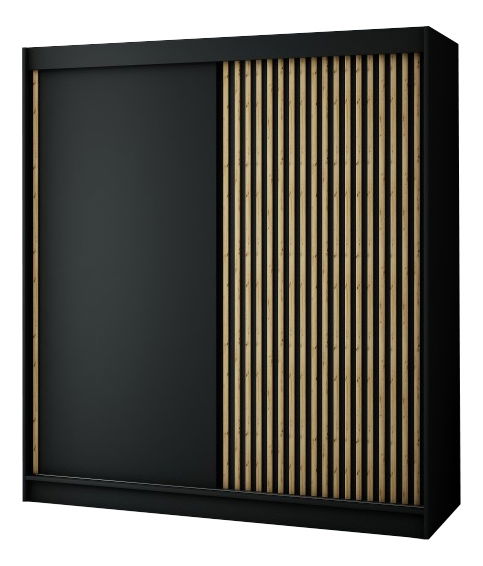 Ormar za garderobu 200 cm Ladonna (crna mat)