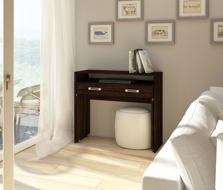 Számítógépasztal Zoom sötét sonoma tölgy