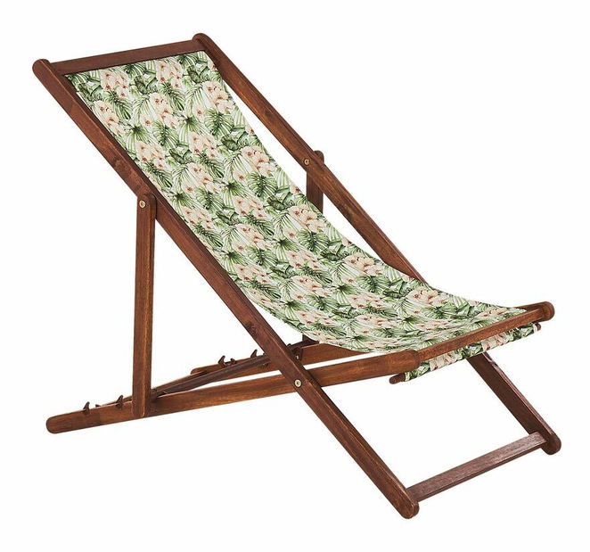 Set 2 vrtne ležaljke s rezervnim presvlakama Antio (zelena + ružičasta sa uzorkom)