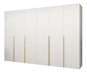 Dulap de haine 300 cm Alice 1 (alb + Auriu)