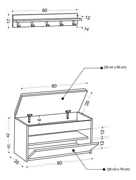 Predsieňová stena Bobika (biela + zlatá)