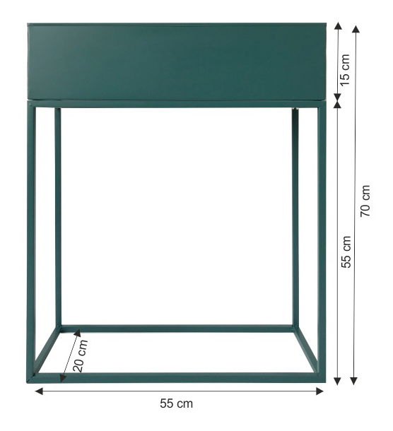 Fém virágállvány Indrazia typ 3 (sötétzöld)