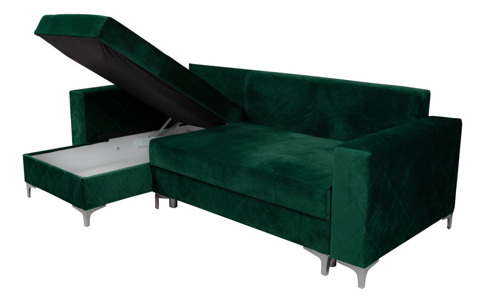 Sarokkanapé Misrin (zöld) (B)