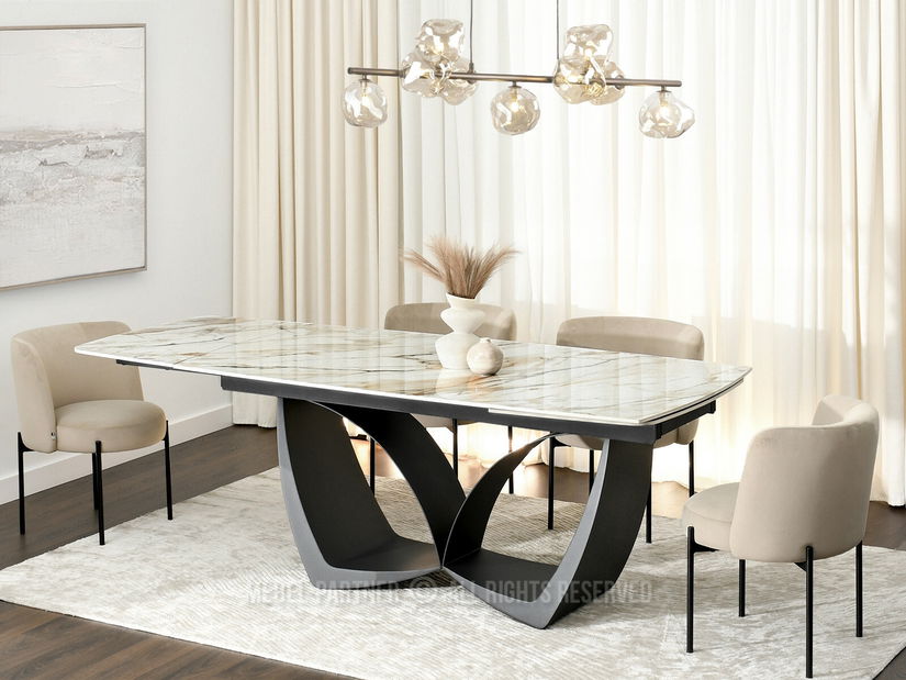 Blagovaonski stol Carteles (mramor + crna)