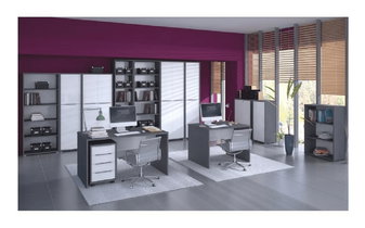 Ormar s policama Hamila NEW TYP 06 (grafit + bijela)