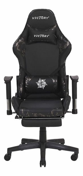 Irodai szék VITTORE (szintetikus bőr) (fekete + camo)