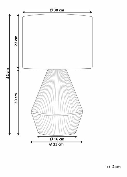 Stolná lampa Malza (prírodná)