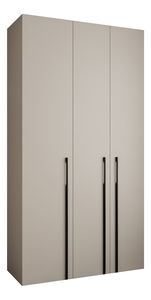 Dulap de haine 130 cm Carmela 40-3 (Cașmir + Negru)