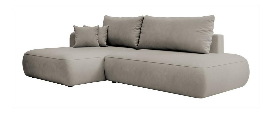 Kutna garnitura Fergie (L) (sivo-bež + crna)