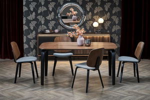 Blagovaonski stol Pedrito (orah + crna) (za 6 osoba)