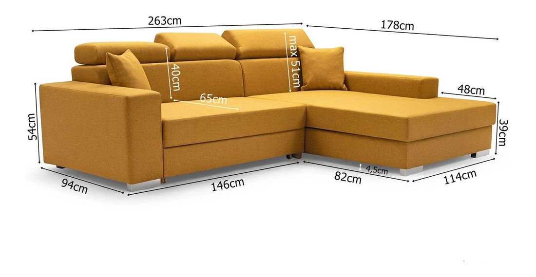 Rohová sedačka Mayola (svetlomodrá + tmavosivá) (P)