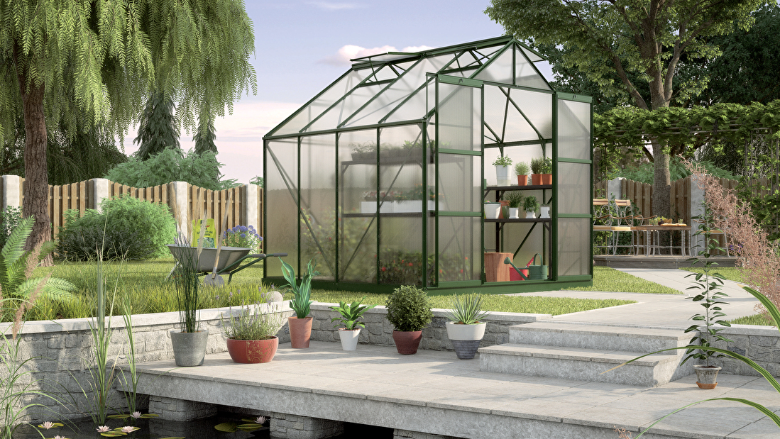 Stil clasic Greenhouse Jupiter 6700 (policarbonat + verde)