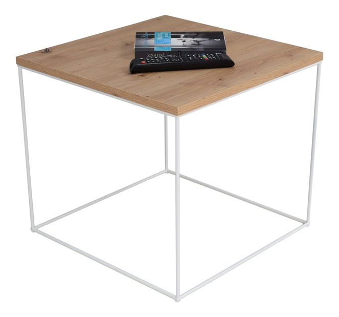 Konferenčný stolík Elinas (biela + dub artisan)