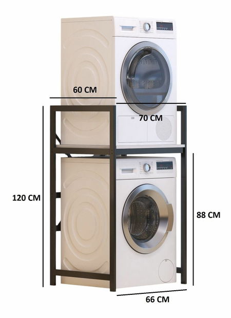 Dulap pentru mașina de spălat Center (alb + Negru)
