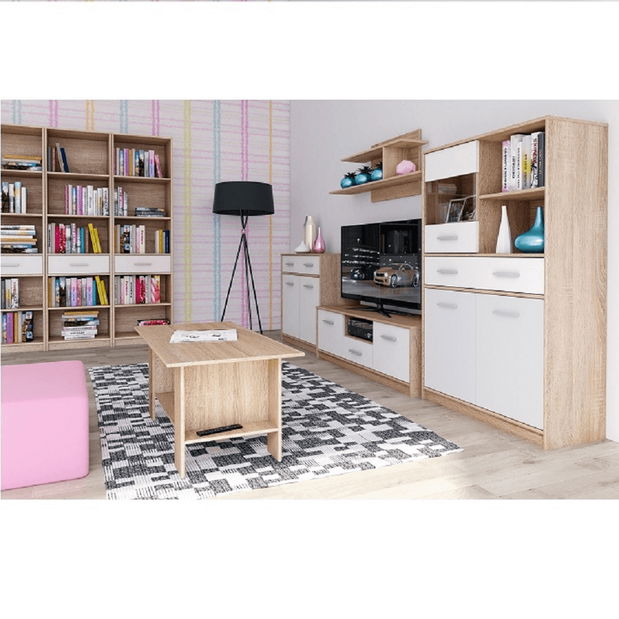 Számítógépasztal Thornham 1S (sonoma tölgy + fehér) *kiárusítás