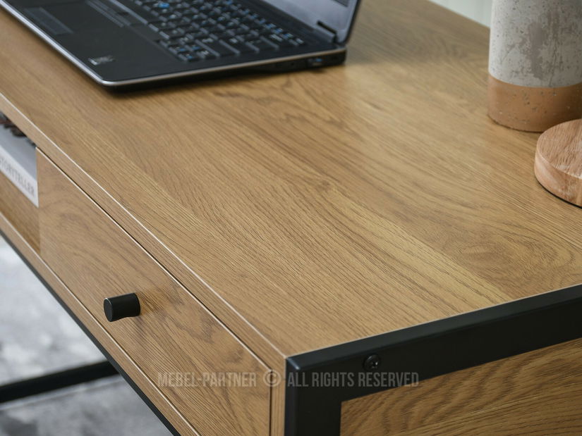 Masă PC Nills (stejar + negru)