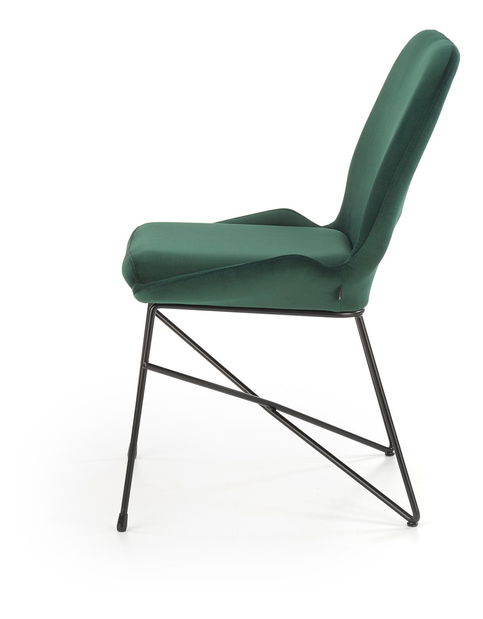 Jedálenská stolička Korsa (tmavozelená + čierna)