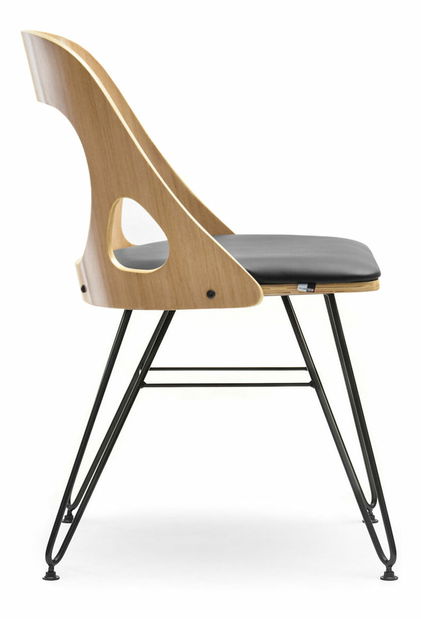 Stolička Alik (dub čierny + čierna)