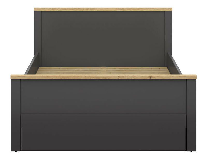Manželská posteľ 140 cm BRW Hesen LOZ1S/140 (grafit + dub artisan)