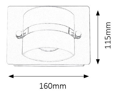 Iluminat pentru baie Tony 5489 (crom + sticlă opal)