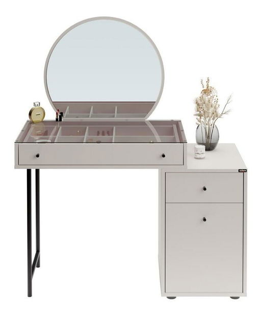 Toaletni stolić Trinity 3 (bijela) (s ogledalom)