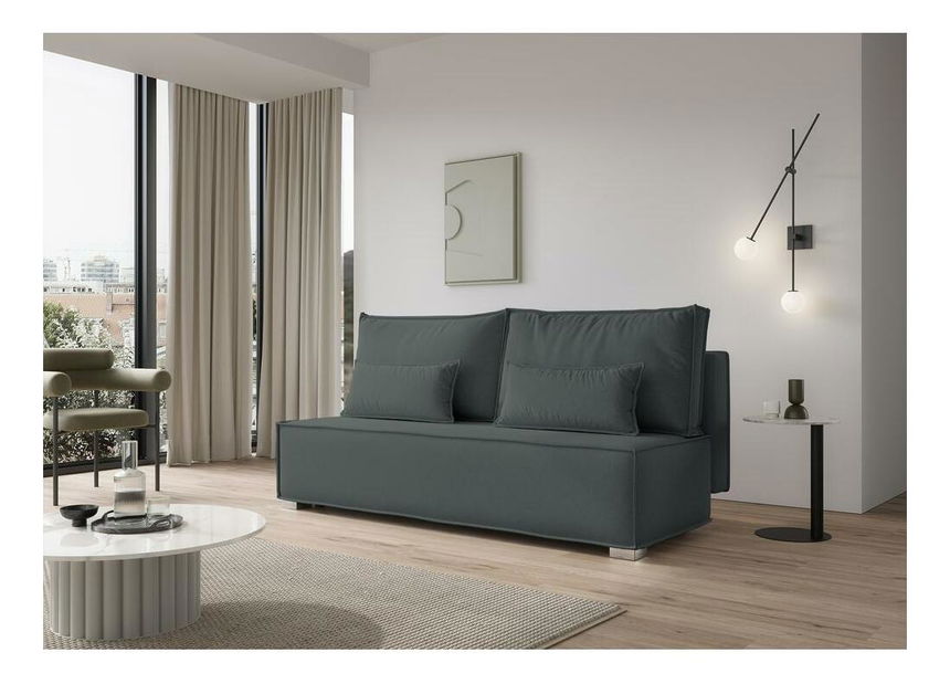 Háromszemélyes kanapé Bale (sötétszürke + ezüst)