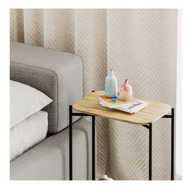 Kézi asztal Museli 1 (fekete + természetes) 