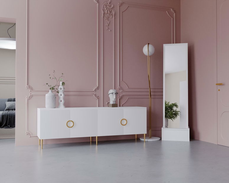 Zrkadlo so zásuvkou Bellic B3 (kašmír) (so zrkadlom)