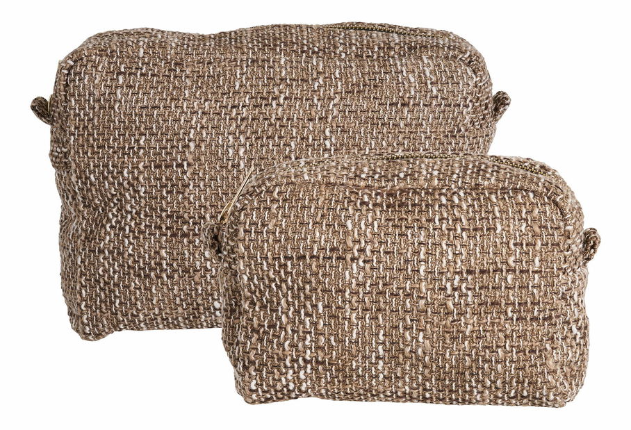 Toaletné tašky 2 ks Saveria (hnedá)