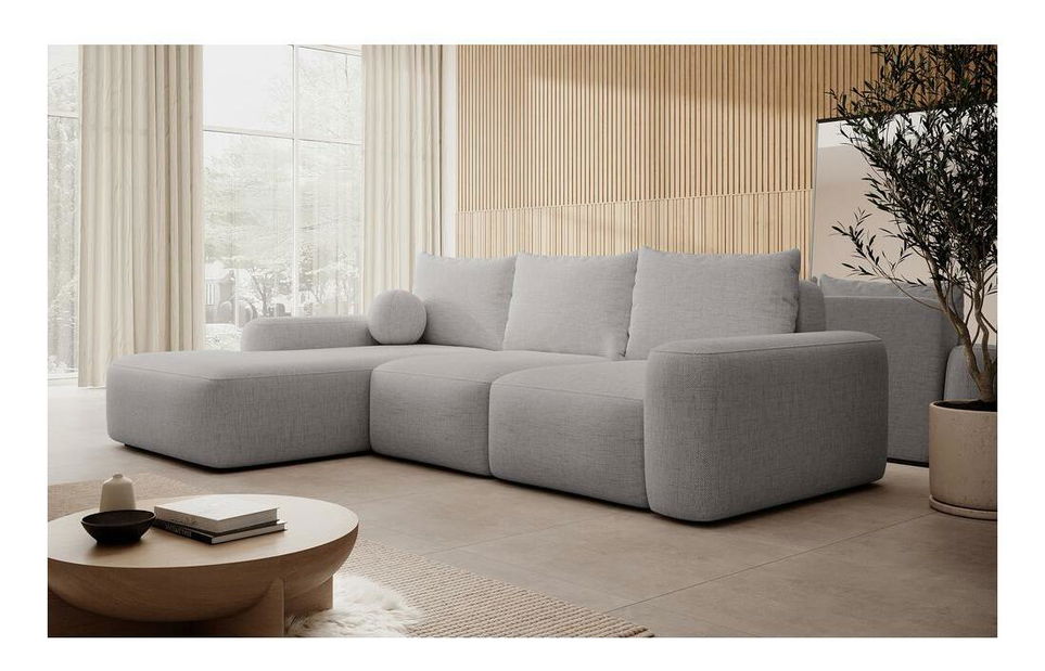 Sarokkanapé Carlito (B) (szürke + fekete) 