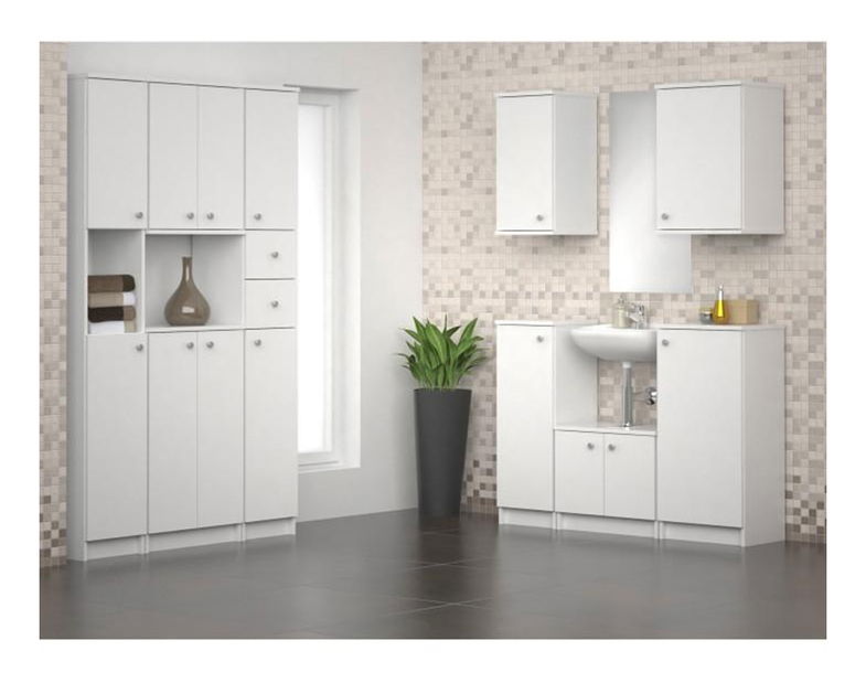 Fürdőszoba szekrény mosdó alá Tarika Si02 2D fehér