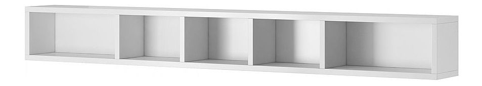 Závesný regál Tamie Typ 02 (biela + lesk biely) *výpredaj