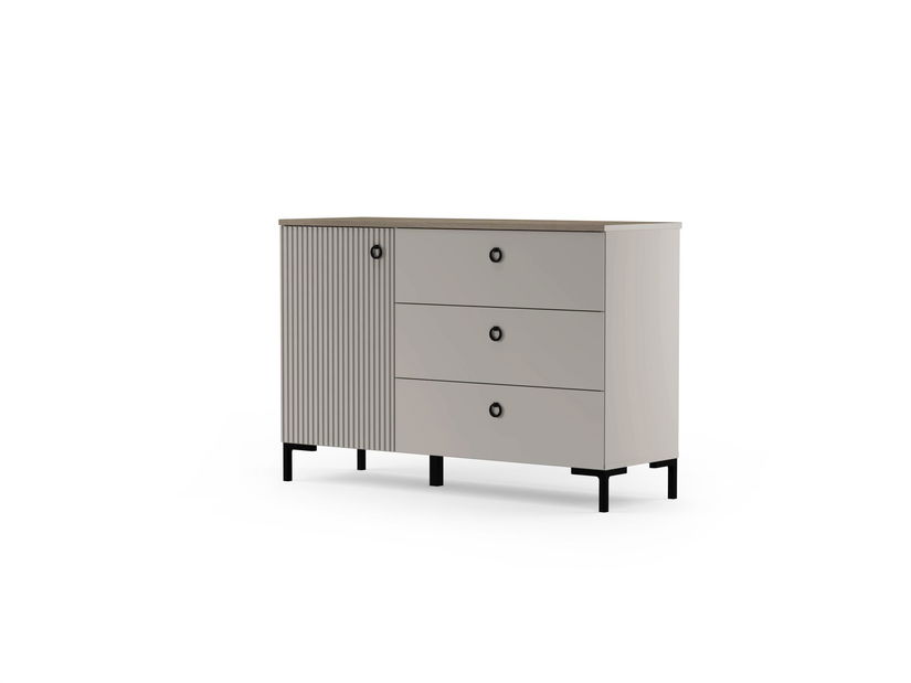 Komoda Demandaron 1 (taupe + hrast silverjack) 
