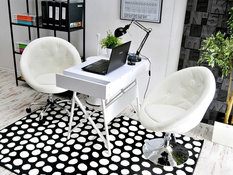 Fotoliu Lush 3 (alb + auriu)