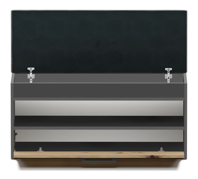 Botník (skrinka na topánky) Puntuable 1 (antracit + dub artisan)