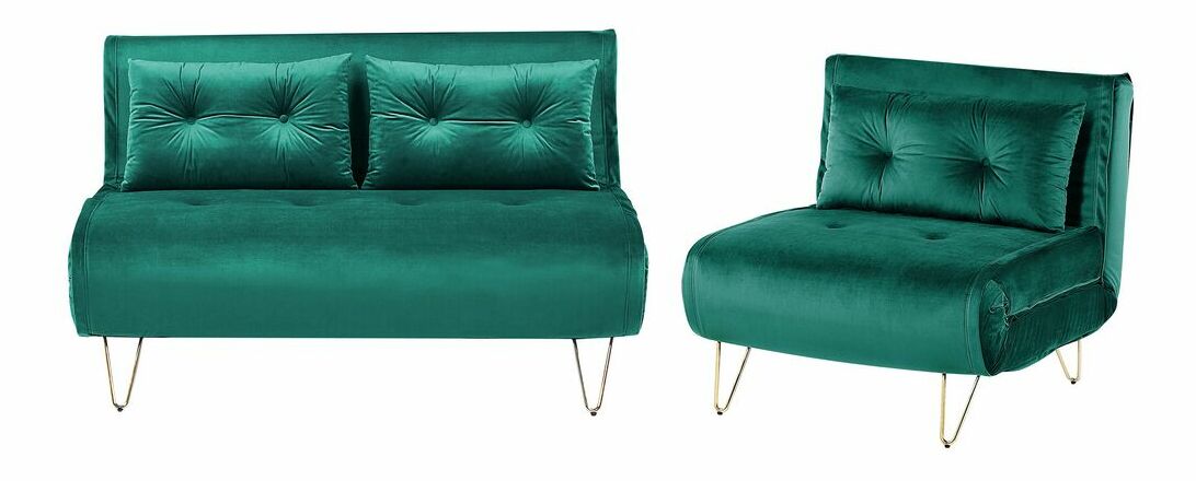 Sedacia súprava 3R+K Valentine (smaragdová)