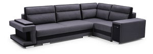 Rohová sedačka Arin (čierna + sivá) (P)