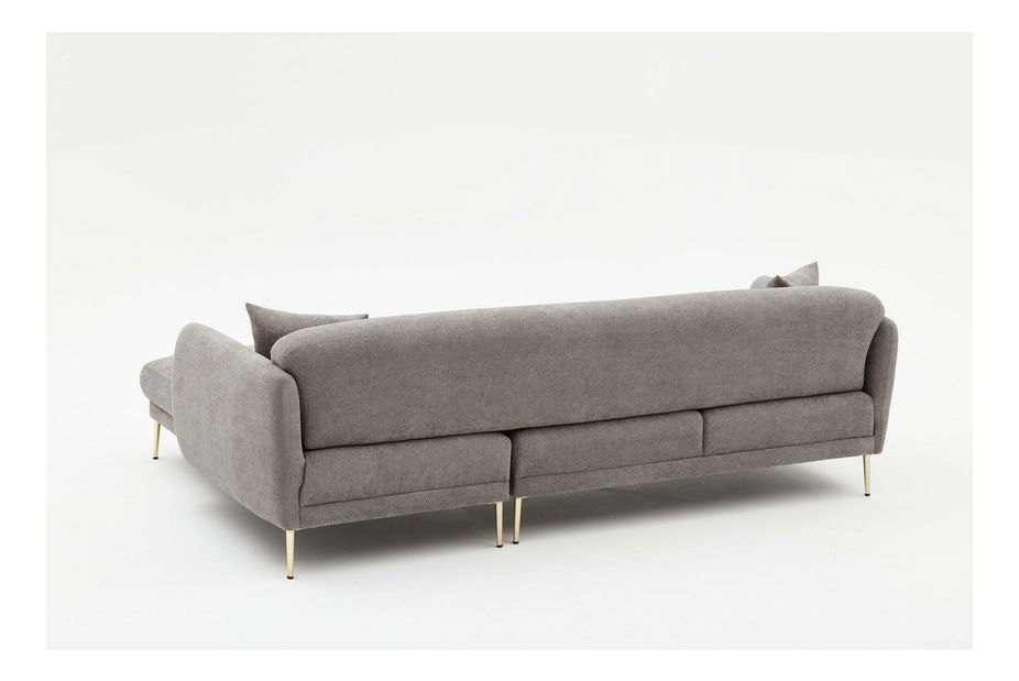 Kutna garnitura Simeon (D) (siva + zlatna)