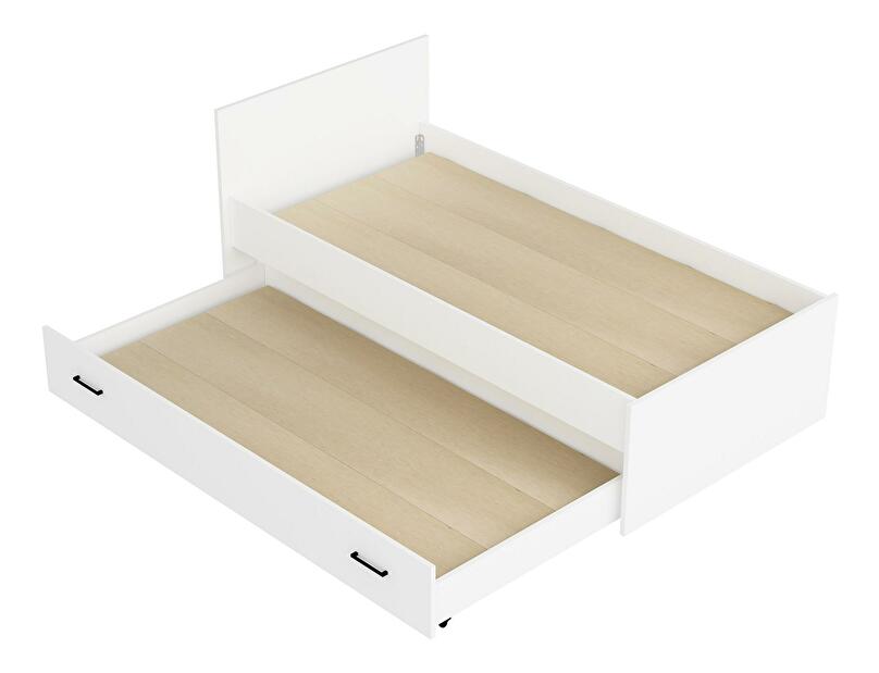 Egyszemélyes ágy 100 cm Podume (fehér) (ágyráccsal)