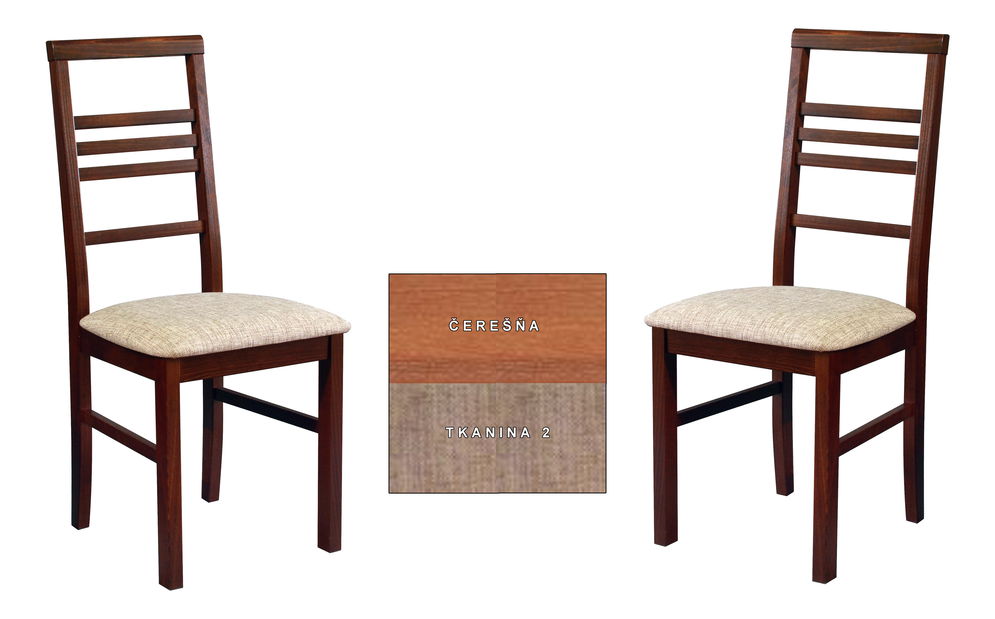 Set 2ks. jedálenských stoličiek Melte (čerešna + tkanina 2) *výpredaj