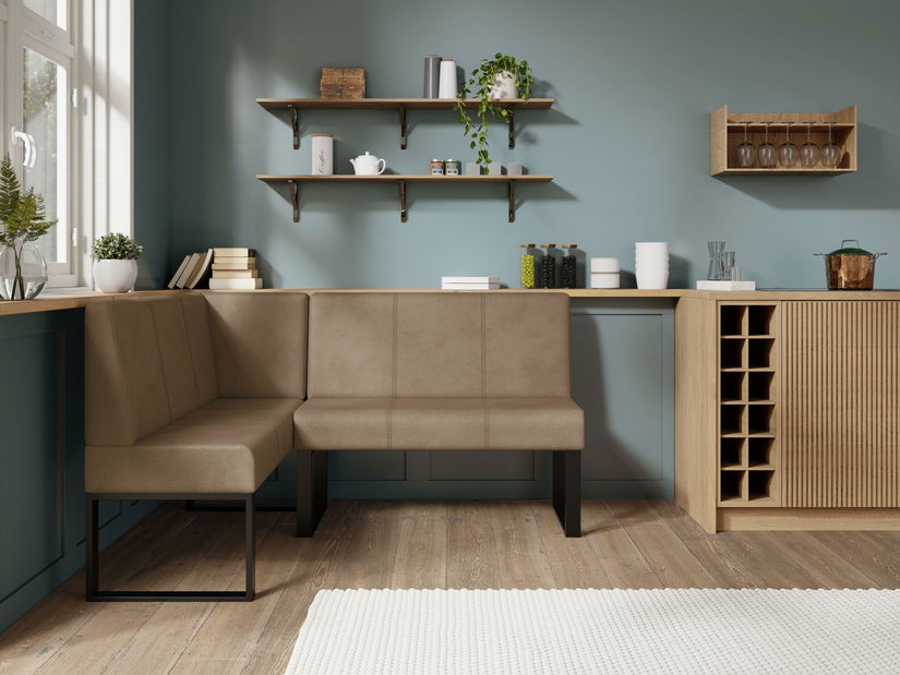 Kuhinjska kutna klupa Bernio 140x200 (tamno bež) (L)