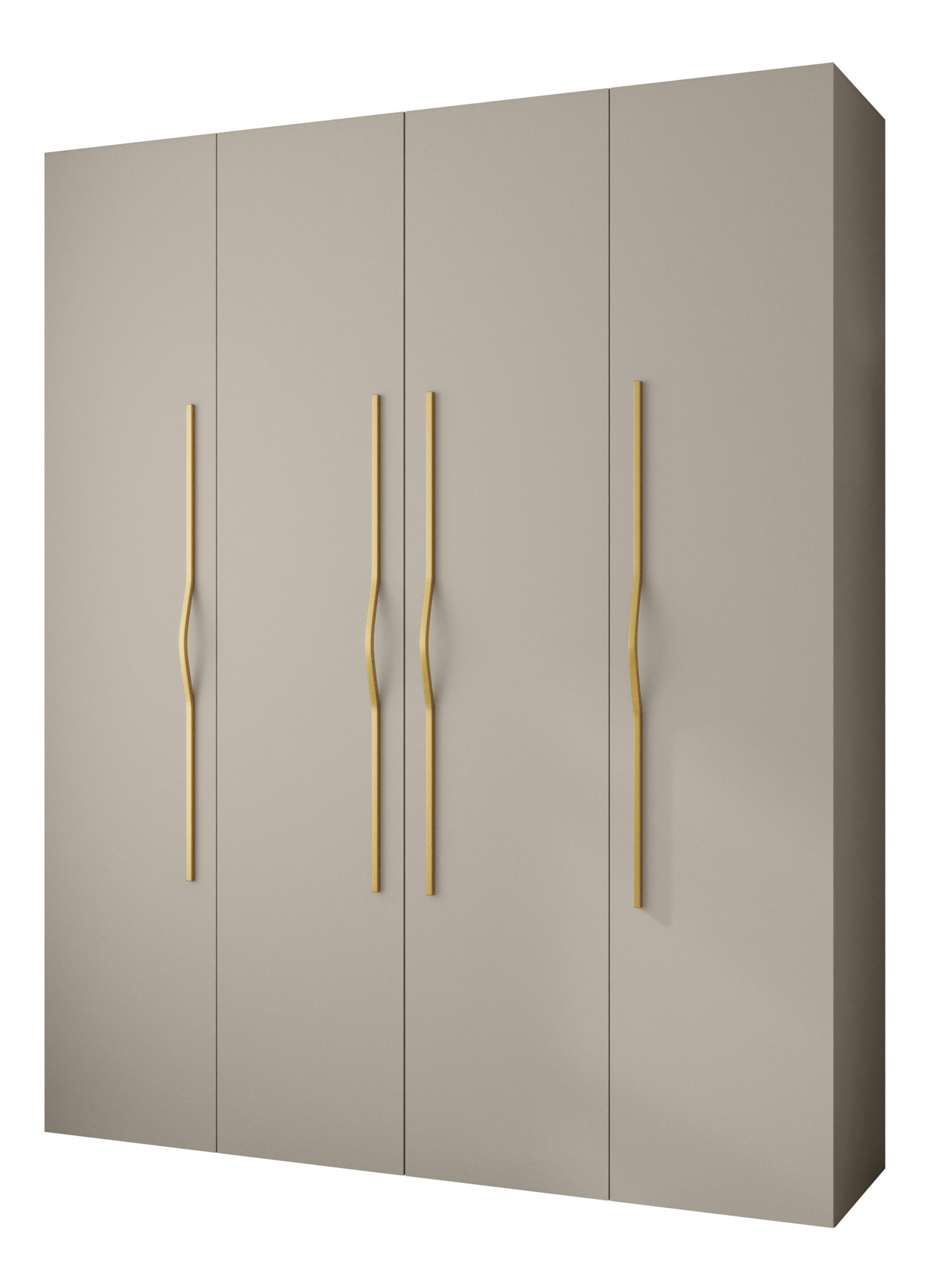 Šatníková skriňa 200 cm Carmela 50-2 (kašmír + zlatá)
