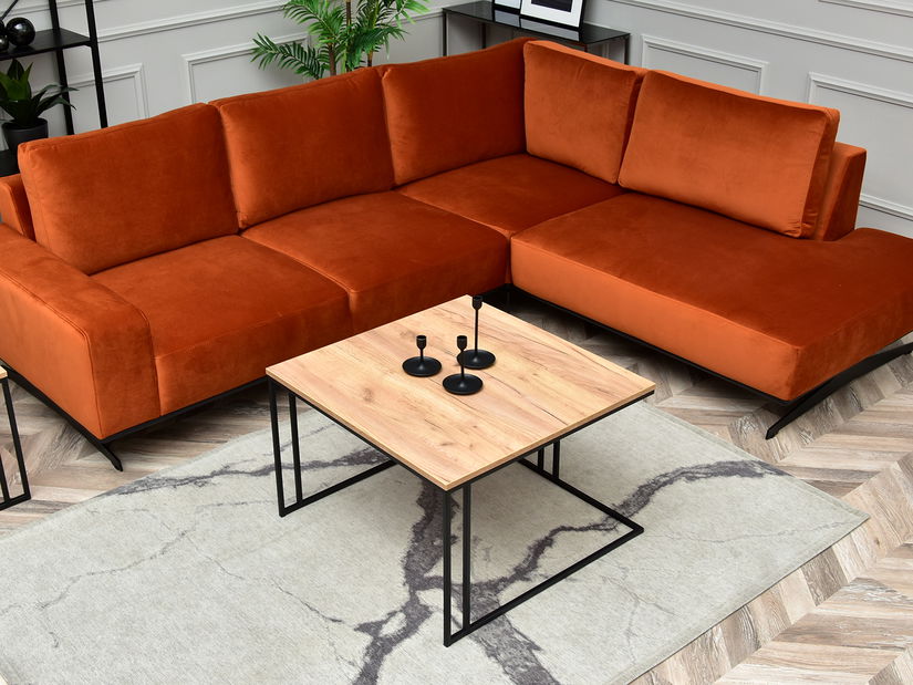 Konferenčný stolík Destapamos (zlatá + čierna)